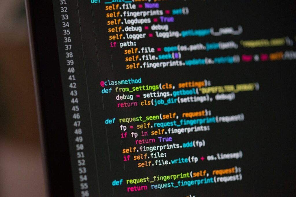 Programming code on a computer screen, used as a representative image for coding-agent monitoring