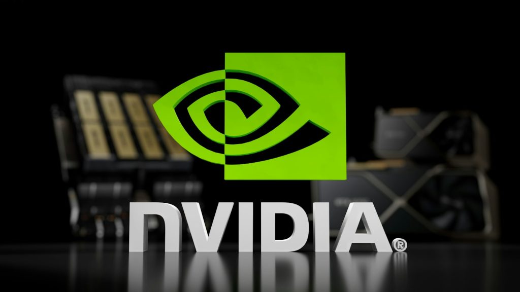 Three-dimensional Nvidia logo illustration